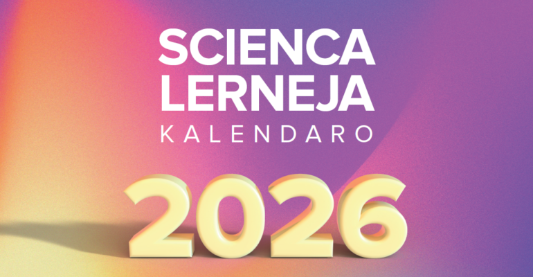 Portada del calendario científico escolar 2026 en esperanto
